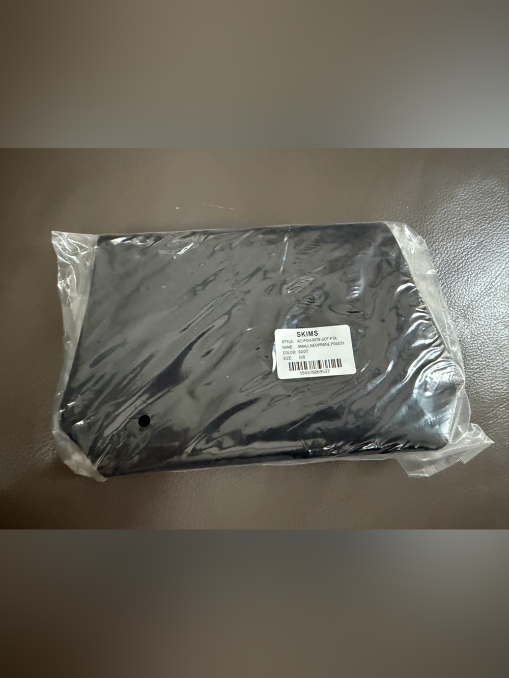 SKIMS Black Mini Bag Pouch